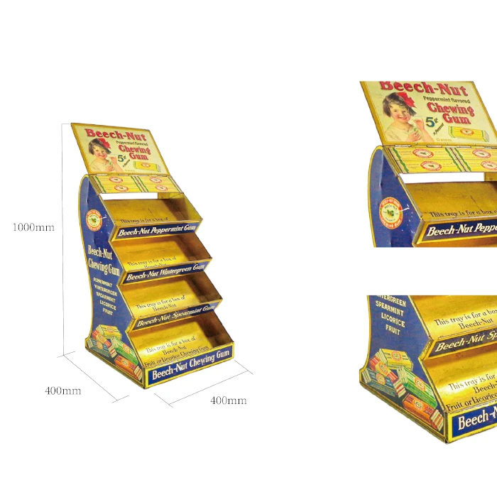 Custom Cardboard Display Rack For Chewing Gum
